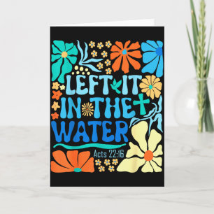 Es im Wasser gelassen Vintage Boho Getauft Christi Karte
