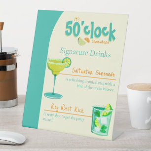 Es ist 50 Uhr Irgendwo Party Thema Sockelschild