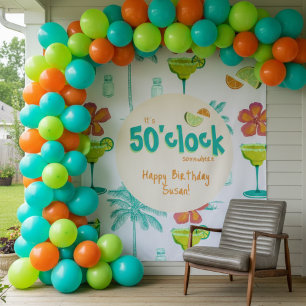 Es ist 50 Uhr Irgendwo Party Thema Wandteppich