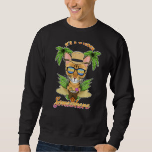 Es ist 5 Uhr irgendwo trinken Bengalische Katze Sweatshirt