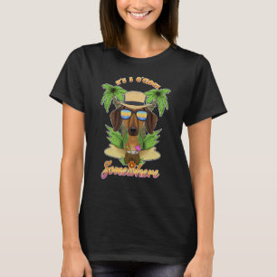 Es ist 5 Uhr irgendwo trinken Dackel T-Shirt