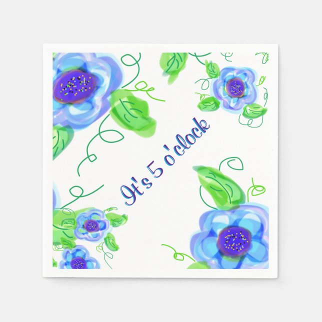 Es ist 5 Uhr. Serviette (Vorderseite)