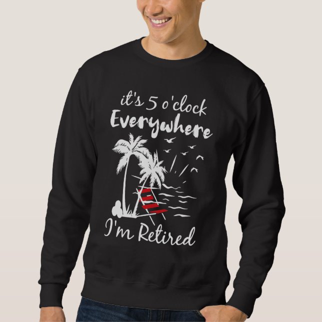 Es ist 5 Uhr Überall bin ich müde Sommer Sweatshirt (Vorderseite)