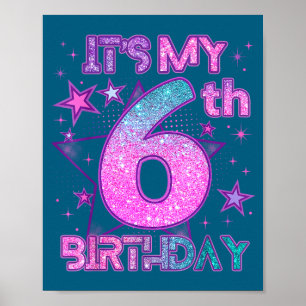 Es ist 6. Geburtstag K-Pop Mädchen 6 Jahr Geburtst Poster