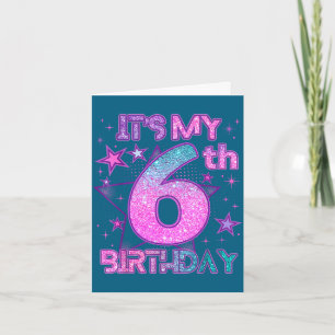 Es ist 6. Geburtstag K-Pop Mädchen 6 Jahre Geburts Karte