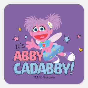 Es ist Abby Cadabby! Quadratischer Aufkleber