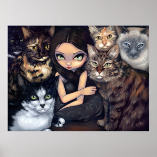 Es ist alles über die Cats Fee Katze Art Print Poster