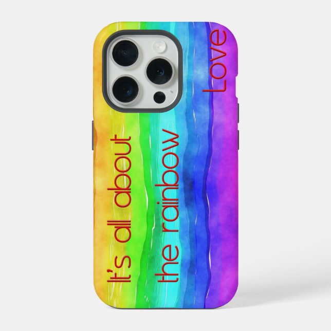 Es ist alles über die Regenbogenliebe 03 iPhone Hülle (Rückseite)