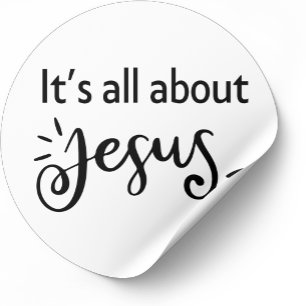 Es ist alles über Jesus – Weihnachtssticker #07 Runder Aufkleber