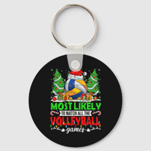 Es ist am meisten lustig, das Volleyballspiel zu b Schlüsselanhänger