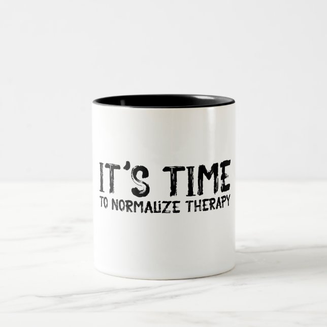 Es ist an der Zeit, den Therapiewahn zu normalisie Zweifarbige Tasse (Mittel)
