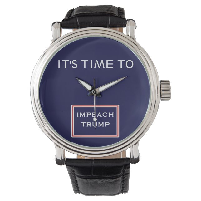 Es ist an der Zeit, Trump Red White Blue einzubind Armbanduhr (Vorderseite)