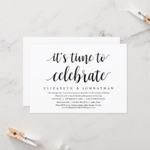 Es ist an der Zeit, zu feiern, Hochzeitsessen zu e Einladung