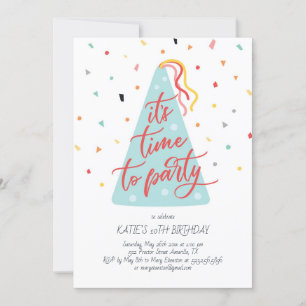 Es ist an der Zeit, zum Party Geburtstag Einladung
