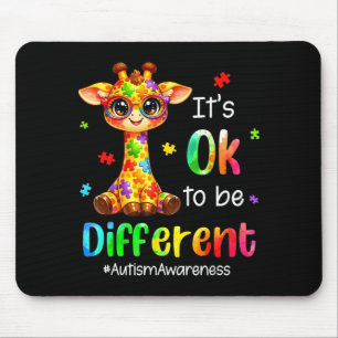 Es ist anders süße Giraffe Tier Autismus Mousepad