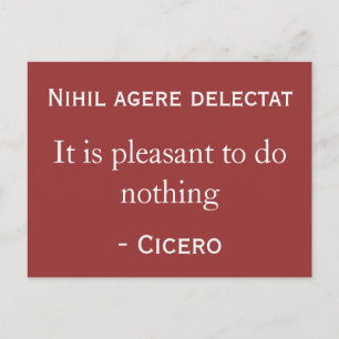 Es ist angenehm, nichts zu tun postkarte