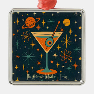 Es ist Atomic Martini Time Cosmic Stars Ornament Aus Metall