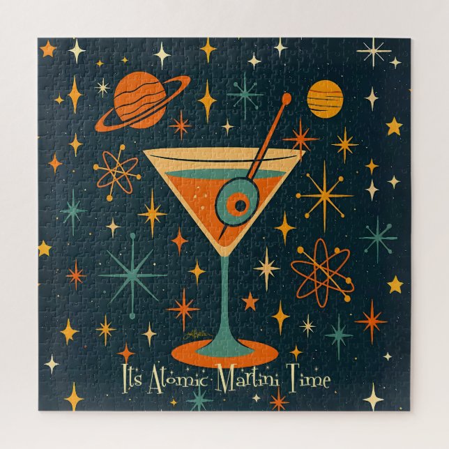 Es ist Atomic Martini Zeit Kosmische Sterne Puzzle (Vertikal)