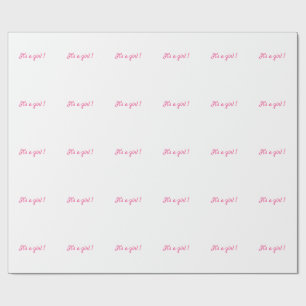 Es ist Baby Mädchen Minimalistisches Geschenkpapie Geschenkpapier