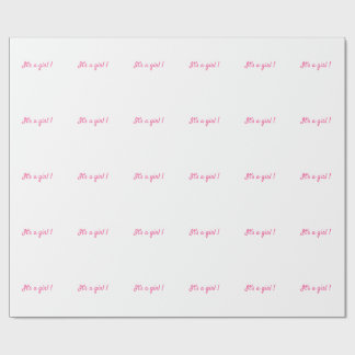 Es ist Baby Mädchen Minimalistisches Geschenkpapie Geschenkpapier