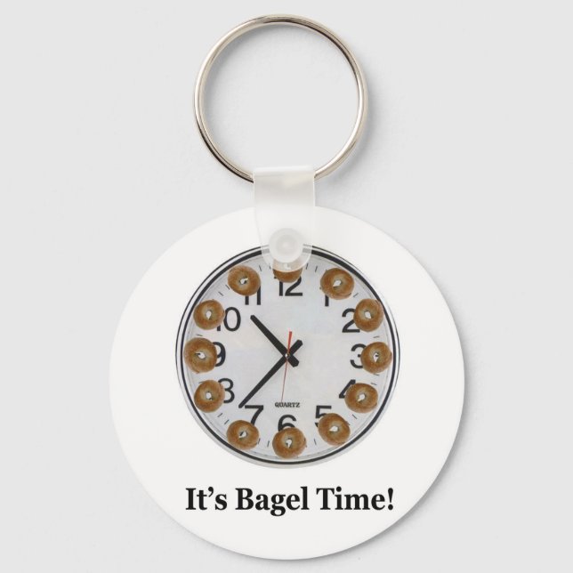 Es ist Bagel Time! Schlüsselanhänger (Vorderseite)