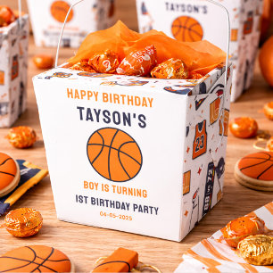 Es ist Basketball-Spielzeit zum 1. Geburtstag im R Geschenkschachtel