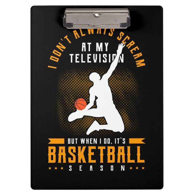 Es ist Basketballsaison Klemmbrett (Vorderseite)