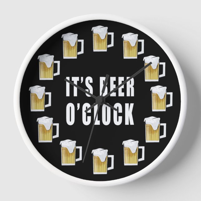 Es ist Ber O'clock - Funny Clock Design Uhr (Vorderseite)