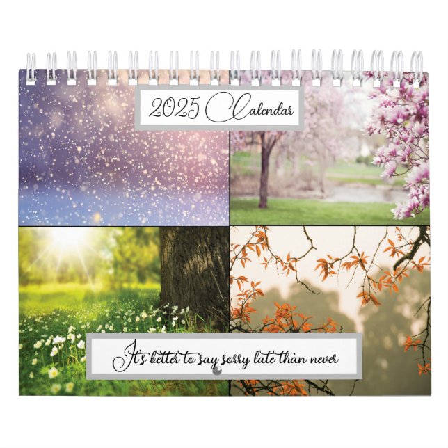 Es ist besser, spät als nie 2025 zu entschuldigen kalender (Titelbild)