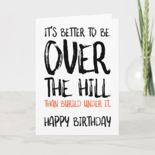 Es ist besser, über dem Hügel zu sein, sonniger Ge Karte