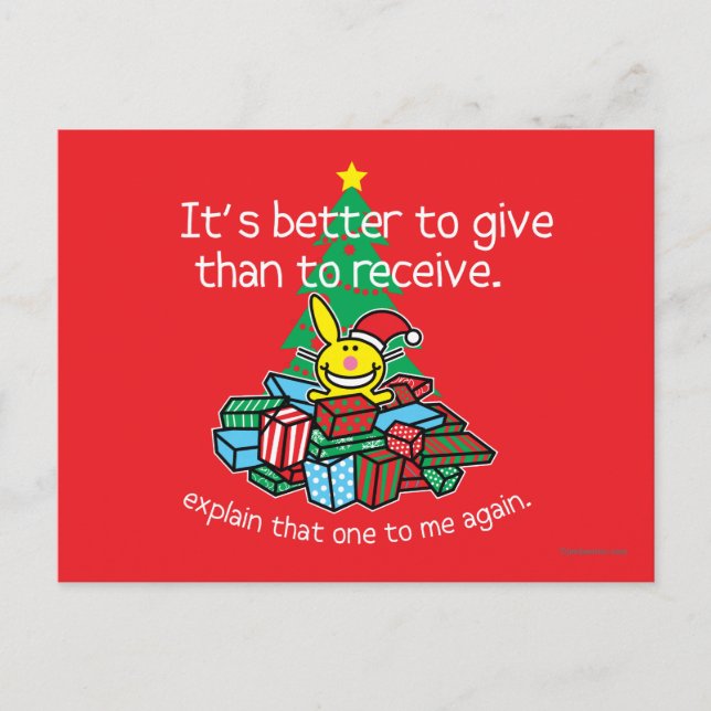 Es ist besser zu geben postkarte (Vorderseite)