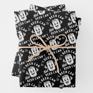 Es ist Bier kann nicht sein kann nicht lustiges Pa Geschenkpapier Set