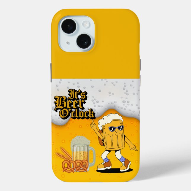 Es ist Bier-O'Clock-Bier-Tasse Case-Mate iPhone Hülle (Rückseite)