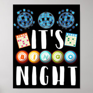 Es ist Bingo Night Funny Lucky Gambling Poster