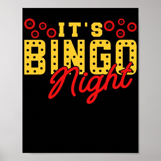Es ist Bingo Night Funny Lucky Gambling Poster (Vorne)