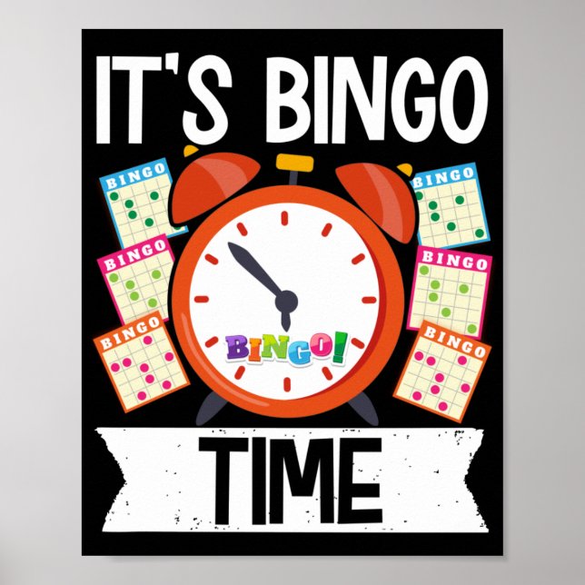 Es ist Bingo Time Funny Lucky Gambling Poster (Vorne)