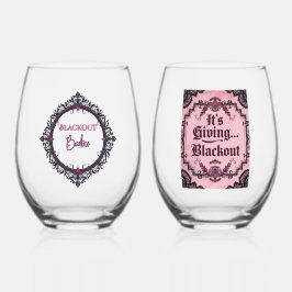 Es ist Blackout – Dunkler gotischer Stiel-los-Wein Weinglas Ohne Stiel