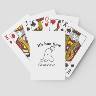 Es ist boo Name Halloween Datum Geister schwarz Spielkarten