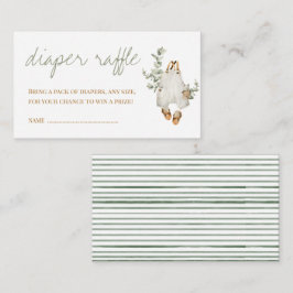 Es ist Boy Eukalyptus Boho Minimalistisch Diaper R Begleitkarte