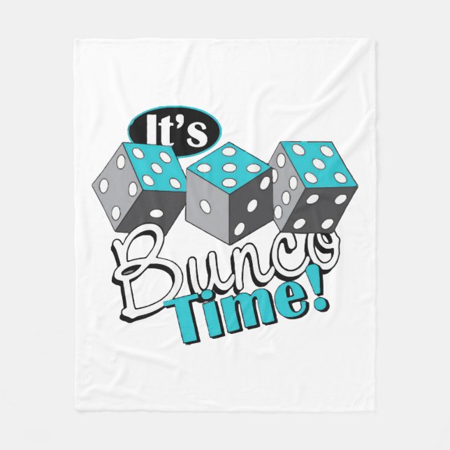 Es ist Bunco Time! Fleecedecke (Vorderseite)