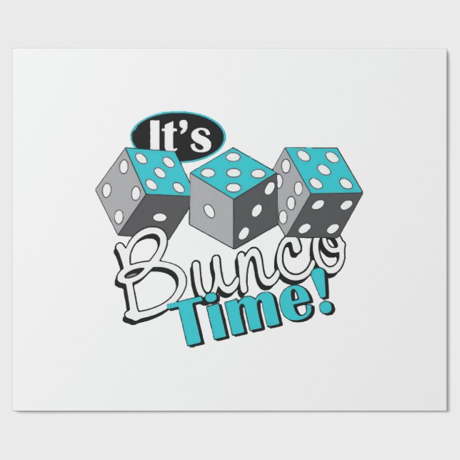 Es ist Bunco Time! Geschenkpapier (Flach)
