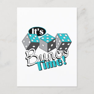 Es ist Bunco Time! Postkarte