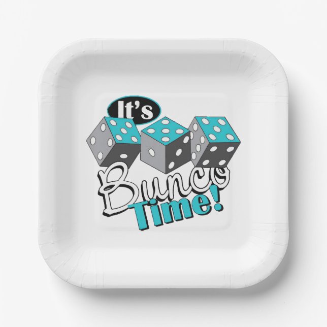 Es ist Bunco-Zeit! Pappteller (Vorderseite)