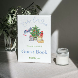 Es ist Cold Outside Christmas Baby Shower Guest Bo Poster