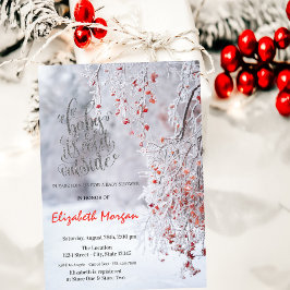 Es ist Cold Winter Wonderland Red Baby Shower Einladung