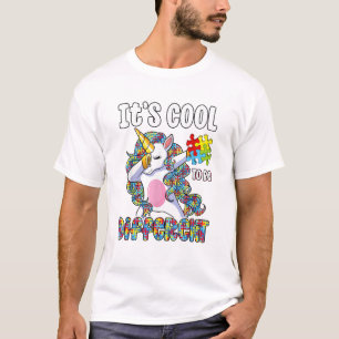 Es ist cool anders zu sein Dabbing Einhorn Autismu T-Shirt