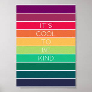 Es ist Cool, nett zu sein   Rainbow Equality Gay P Poster