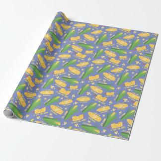 Es ist "Corn Wrapping Paper" auf himmelblau Geschenkpapier
