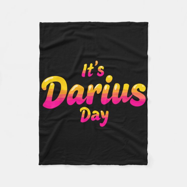 Es ist Darius Day Funny Meme – Feiere Liebe3  Fleecedecke (Vorderseite)