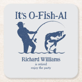 Es ist das Party für das Ruhestand von Fischern Rechteckiger Pappuntersetzer